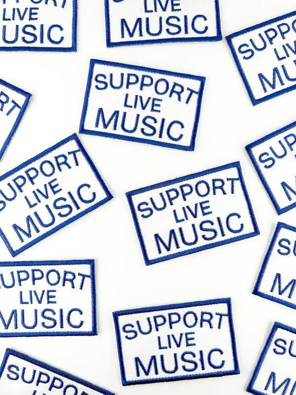 Support Live Music Embroidered Iron On Patch