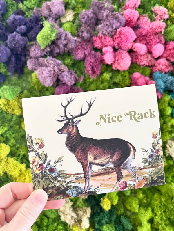 Nice Rack Deer Card