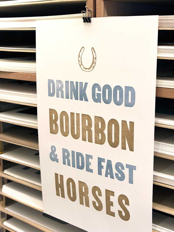 Bourbon & Horses Print