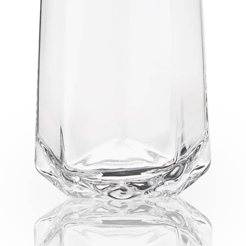 Seneca™ Faceted Stemless Crystal Champagne Flutes - Set of 2