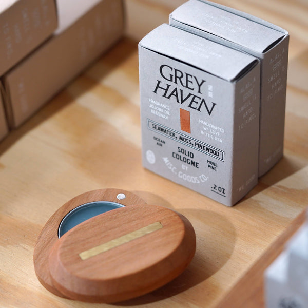 Greyhaven Solid Cologne – Ocean Air, Pine & Moss