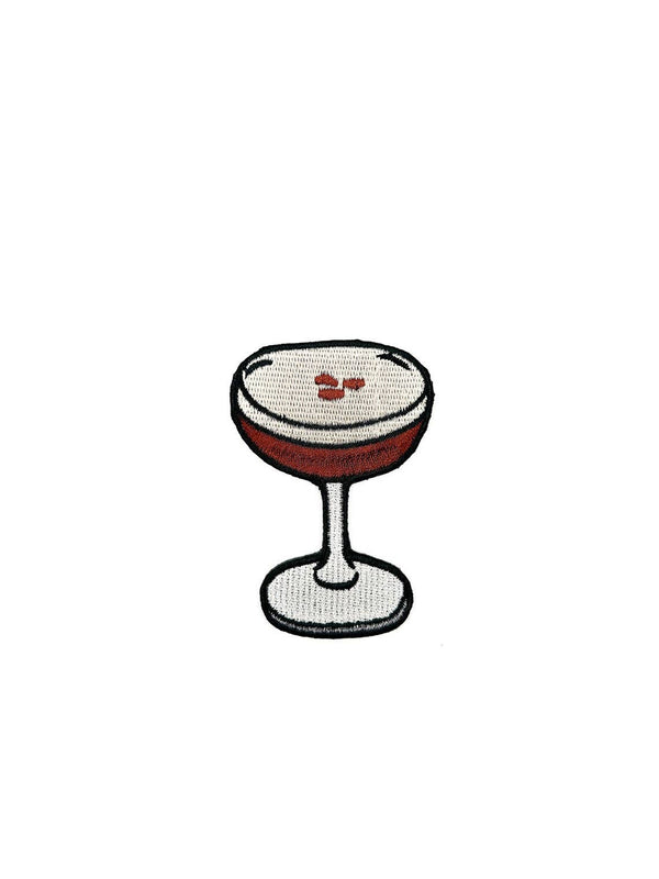Espresso Martini Embroidered Iron-On Patch Cocktail Lover
