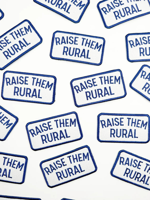 Raise them Rural Embroidered Iron-On Patch Patch