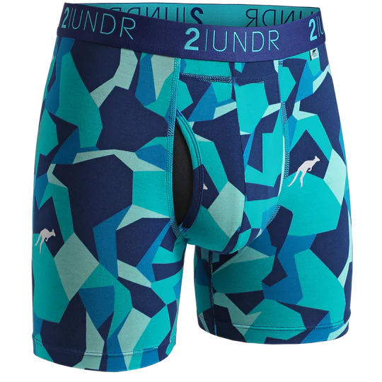 2UNDR Mens Night Shift 6 Boxer Brief Underwear (Wine, Medium) 
