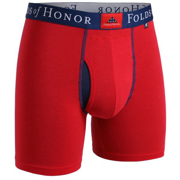 2UNDR Swing Shift Folds of Honor Boxer Brief - FOH - Red (6" inseam)