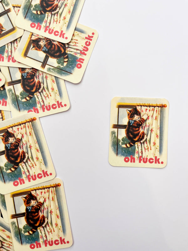 Oh Fuck Kitty Cat Sticker