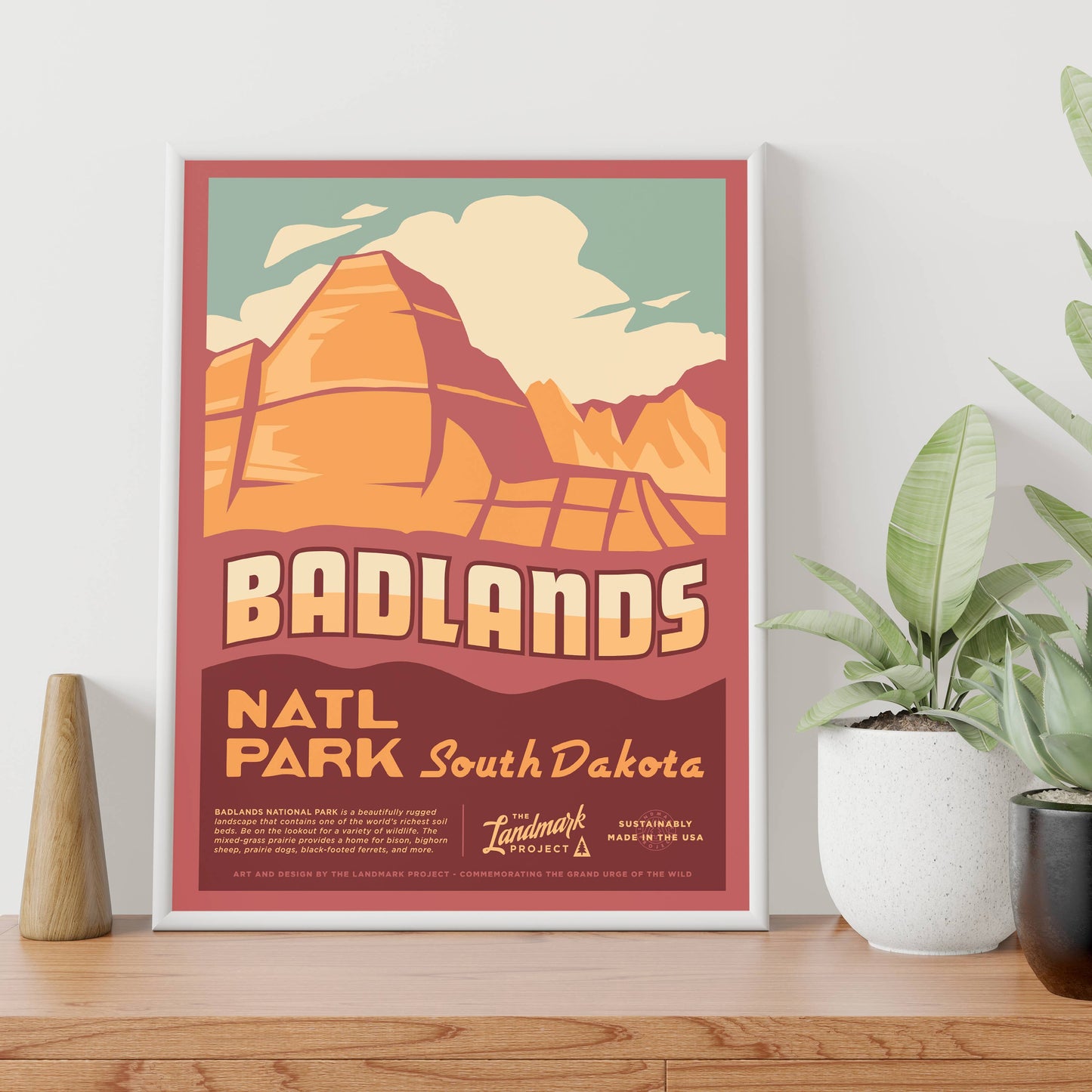 Badlands National Park - 12x16 Poster