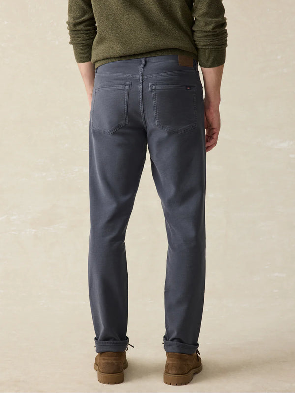 Stretch Terry 5-Pocket Pant- Navy