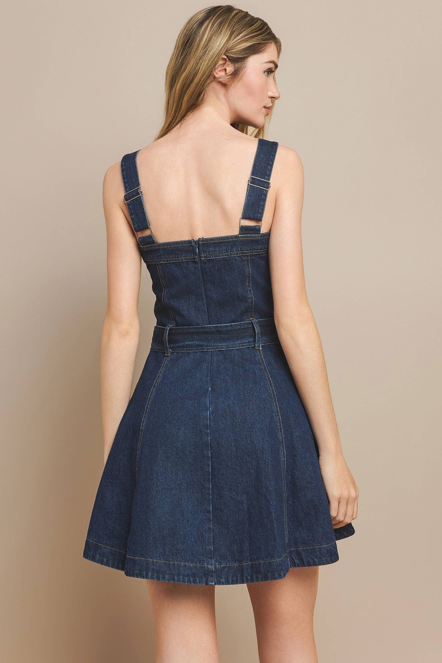 A-Line Mini Dress: Dark Denim