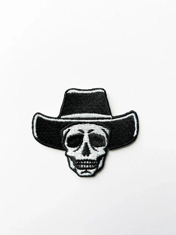 Cowboy Skull Skeleton Iron on Patch