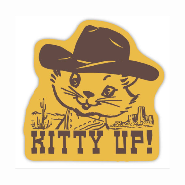 Kitty Up Sticker - Cute Cowgirl Cat Sticker