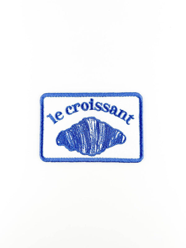 Le Croissant Embroidered Iron-On Patch Food Baking French