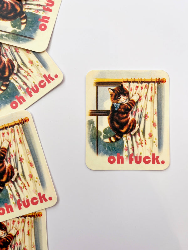 Oh Fuck Kitty Cat Sticker