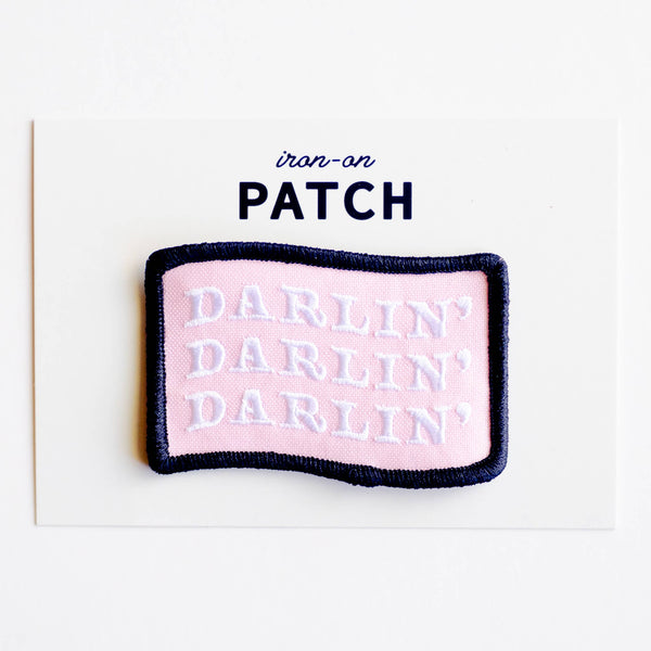 Darlin' Embroidered Iron on Patch - Western Cowgirl