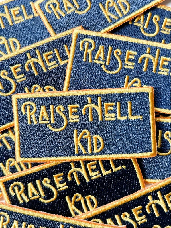 Raise Hell Kid Patch - Blue/Yellow
