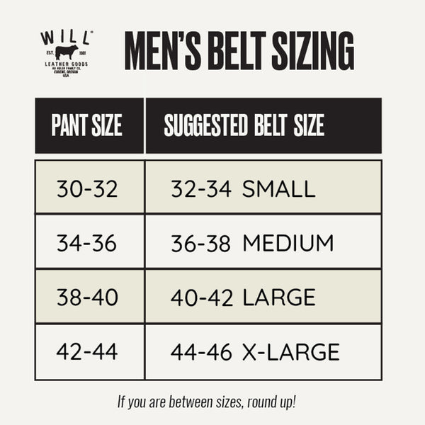 Shrunken Bison Belt - Cognac