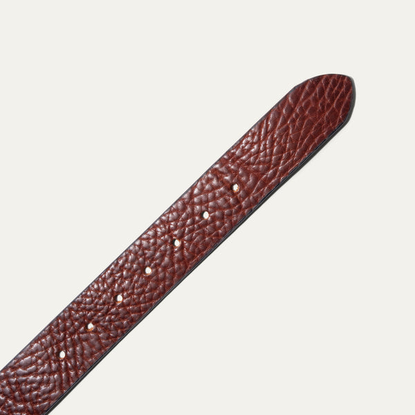 Shrunken Bison Belt - Cognac