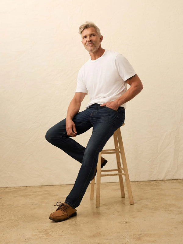 Stretch Terry Indigo 5-Pocket Pant - Belmar Coast Wash