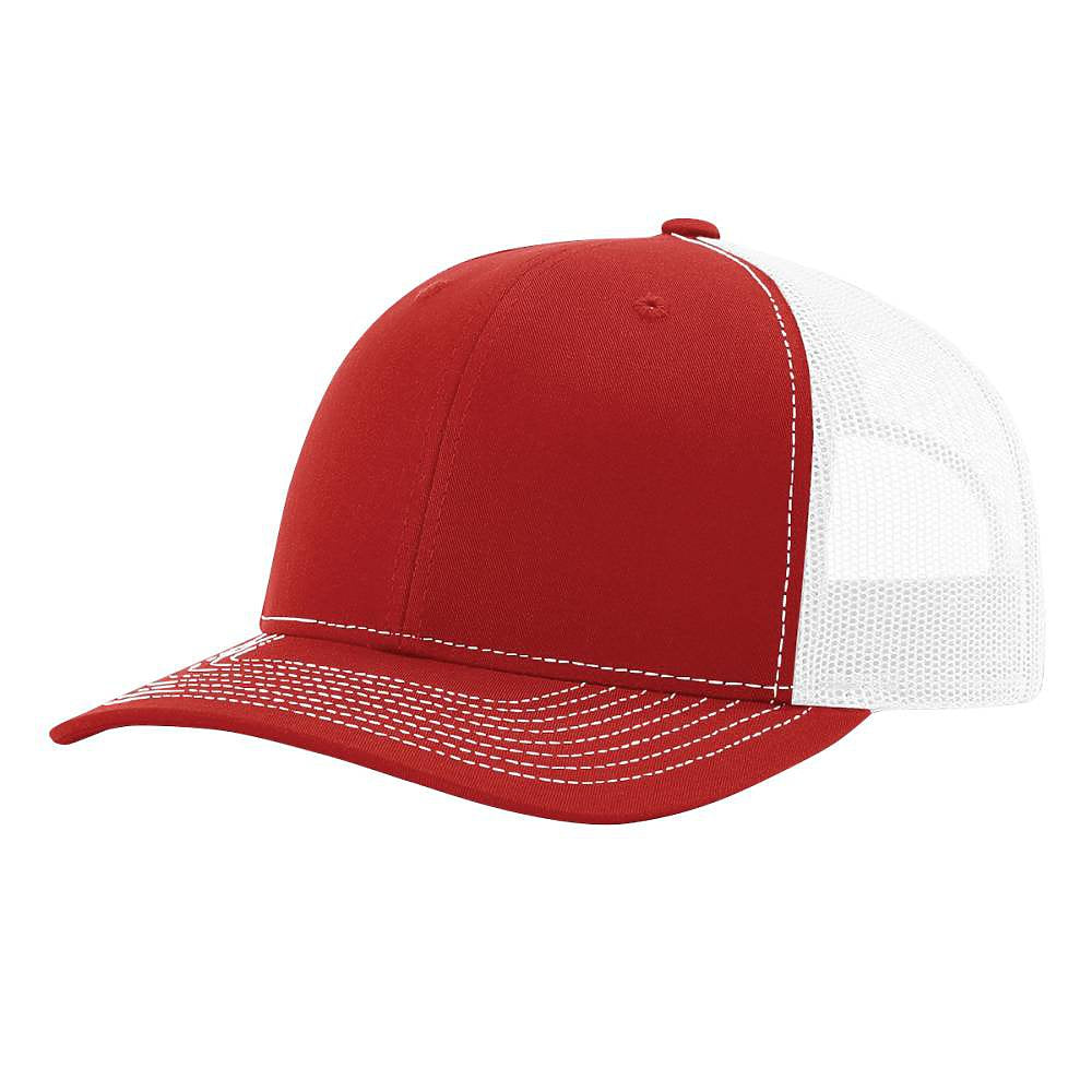 Richardson Trucker Snapback Cap - Red/White