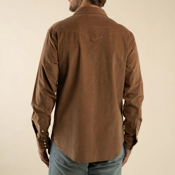 Wyatt Pearl Snap Corduroy Shirt - Brown