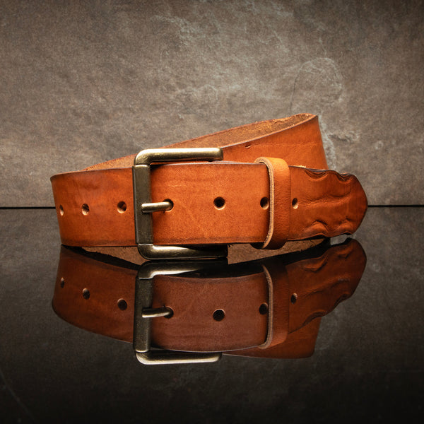 Vintage Washed Belt - Cognac