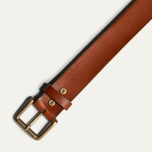 Vintage Washed Belt - Cognac