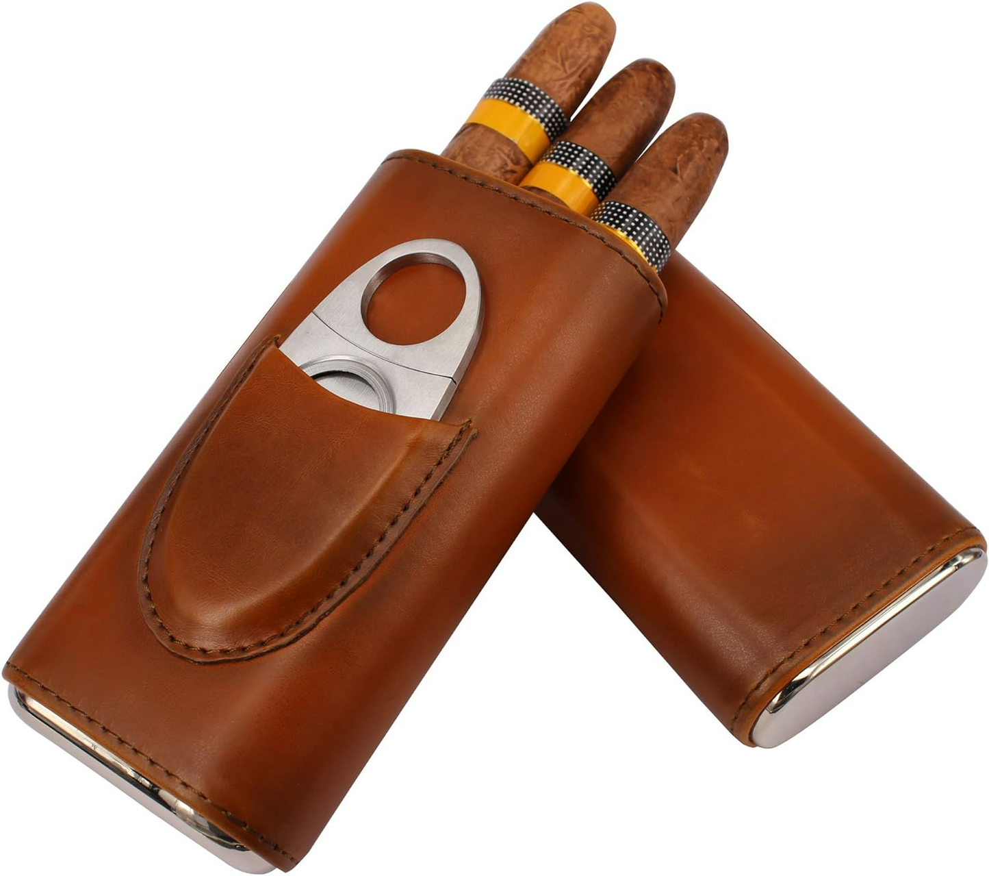 Genuine Leather Travel Cigar Case