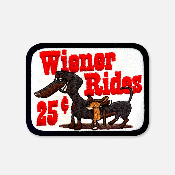 SMALL SIZE WIENER RIDES PATCH: Wiener Rides Patch