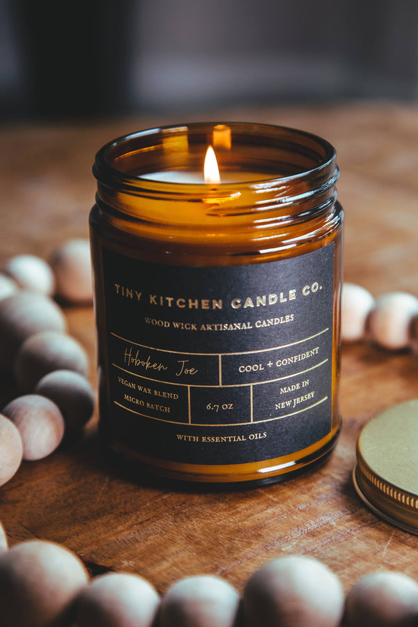 Hoboken Joe Wood Wick Candle- 8 oz.