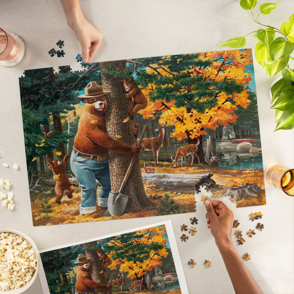 Smokey Bear Hugging Tree Puzzle