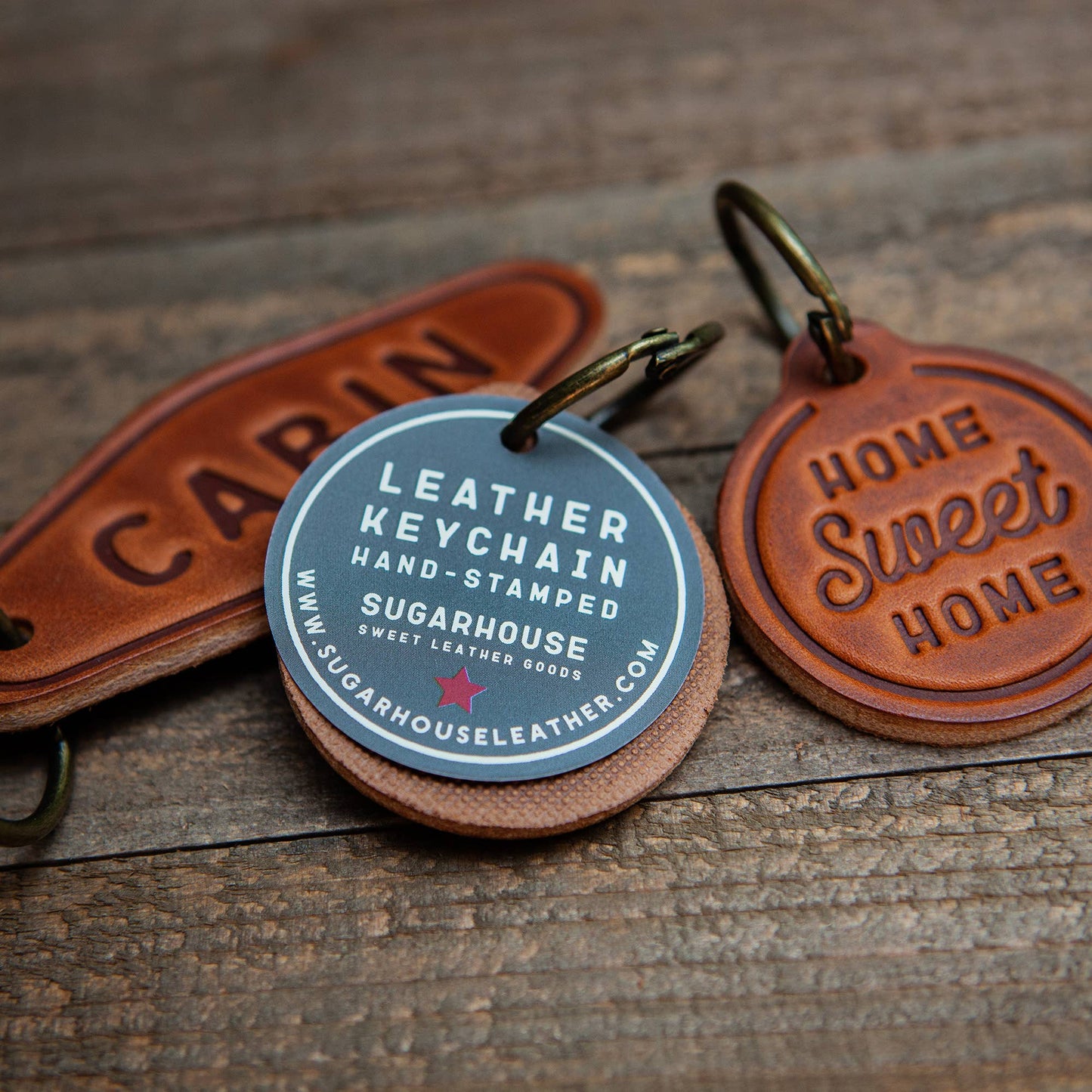 Cowboy Shit Leather Keychain Motel Style