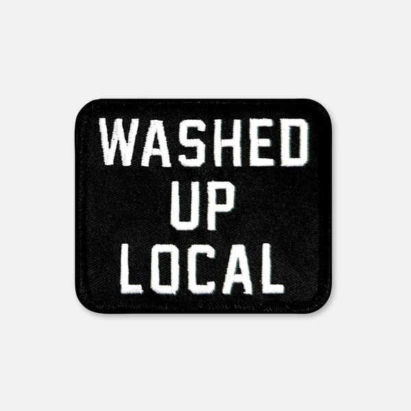 SMALL SIZE WASHED UP LOCAL PATCH: Black