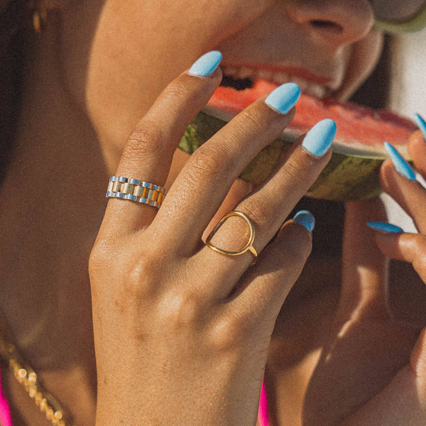 Ocean Ave Ring: Silver / 8