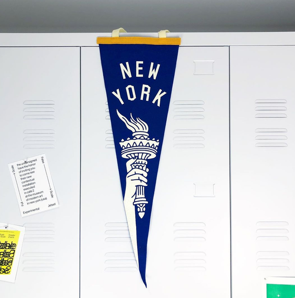 New York Torch Pennant • United By Blue x True Hand Society x Oxford Pennant Original