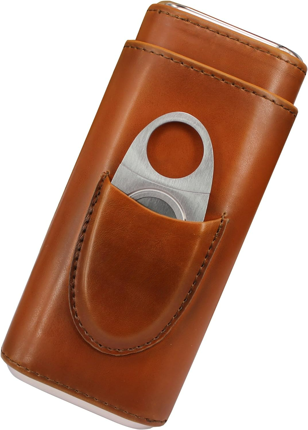 Genuine Leather Travel Cigar Case