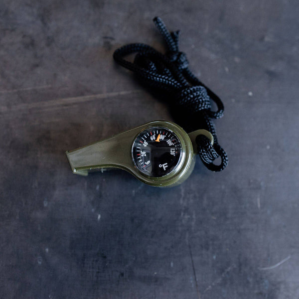 Lanyard Whistle + Thermometer/Compass