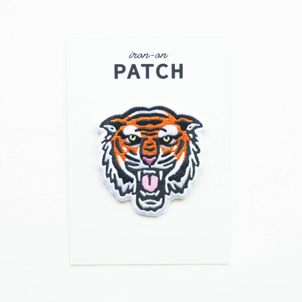 Bengal Tiger Face Embroidered Iron on Patch
