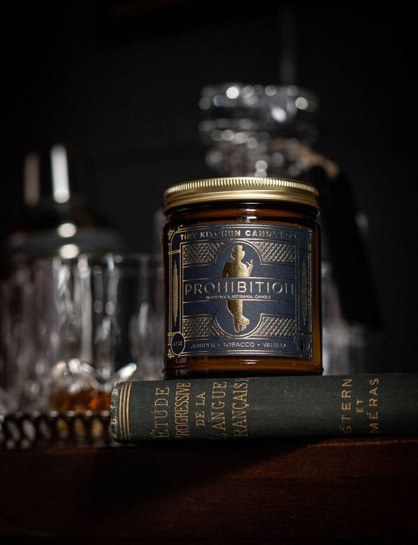 Prohibition Wood Wick Candle- 8 oz.