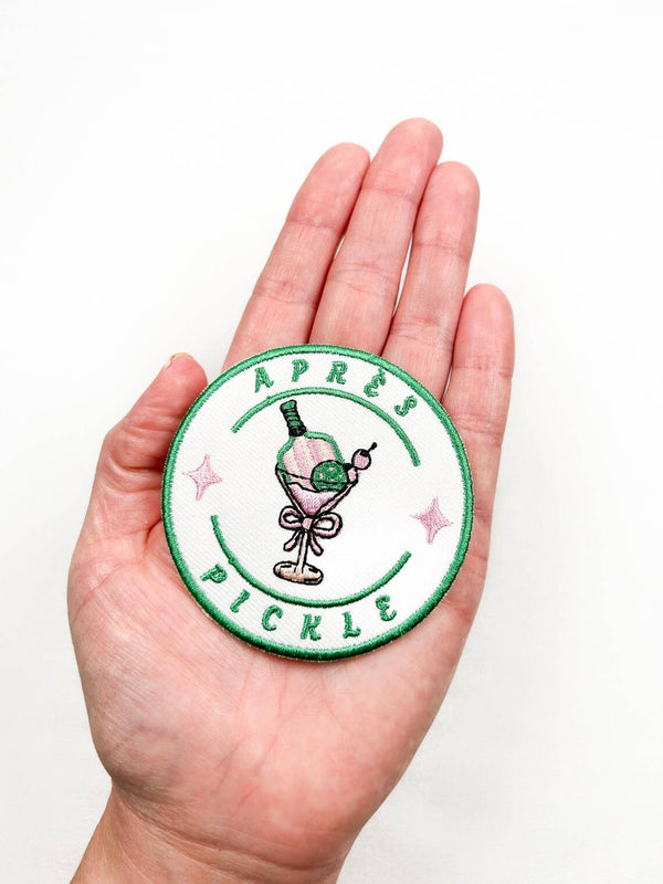 Apres Pickle Embroidered Iron On Patch for Pickleball