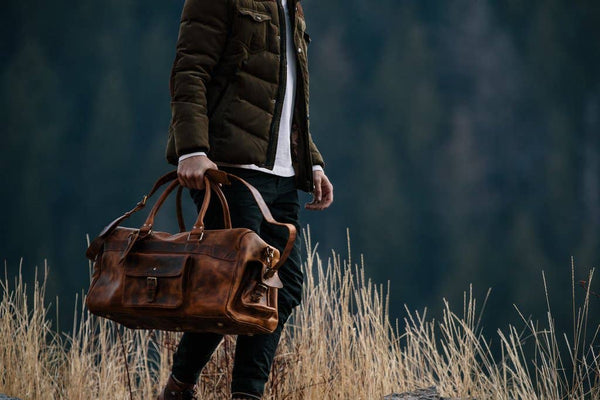 60L Weekender Duffel: Antique Brown