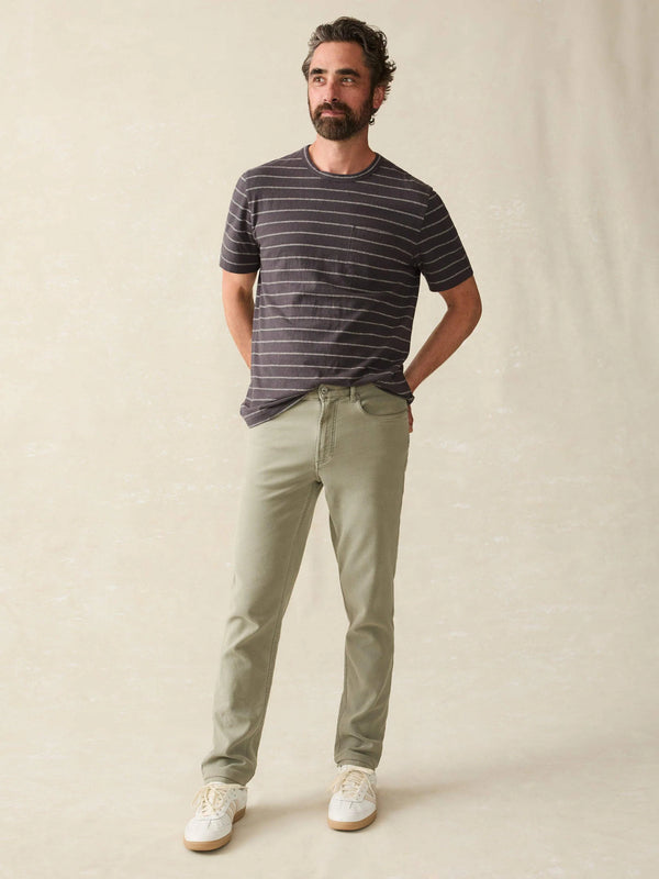 Stretch Terry 5-Pocket Pant- Faded Olive