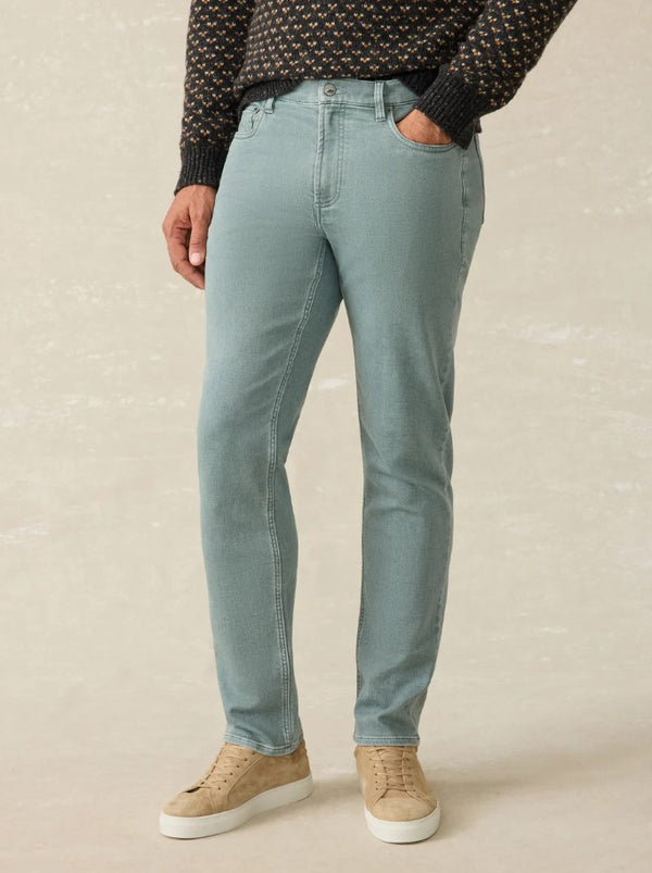 Stretch Terry 5-Pocket Pant - Ocean Glass