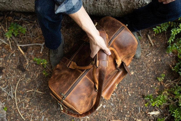 60L Weekender Duffel: Antique Brown