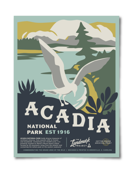Acadia National Park Poster 12x16