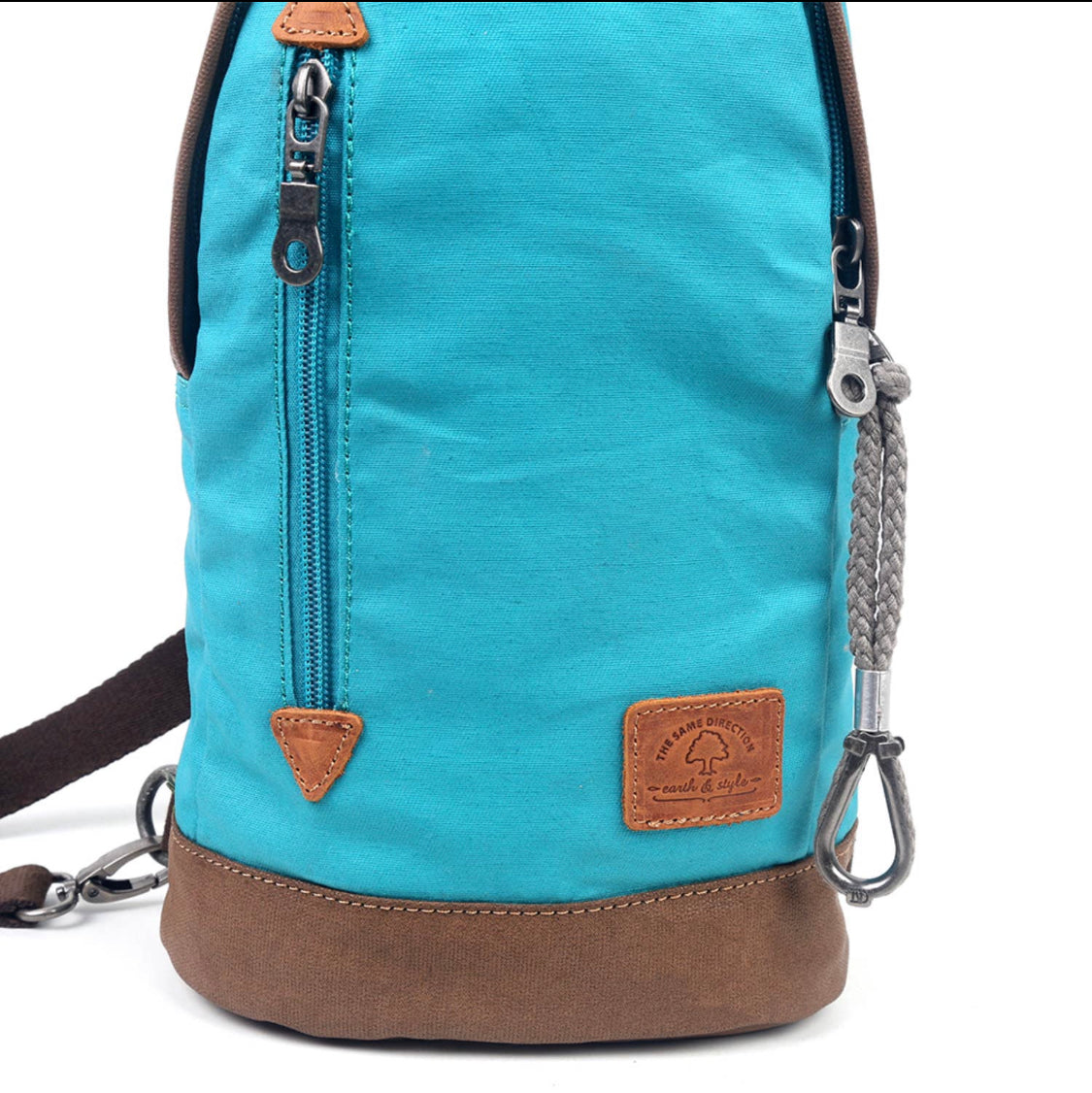 TSD Brand Urban Light Coated Canvas Crossbody Bag