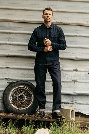 The Brace 7oz Loose Weave L/S : Indigo