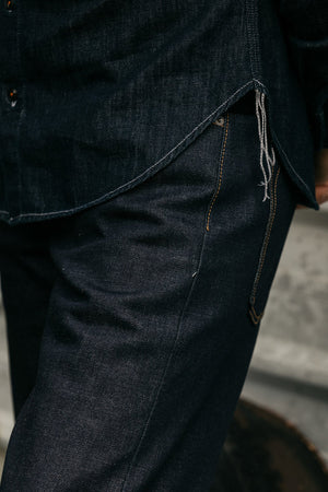 The Brace 7oz Loose Weave L/S : Indigo