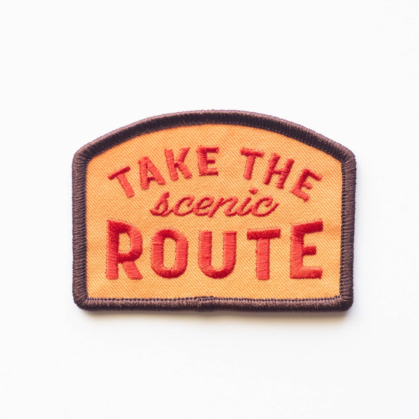 Take the Scenic Route Embroidered Iron on Patch