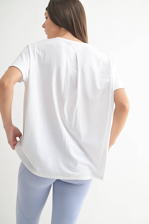 Shoreline Pima Cotton Slouchy Tee : White