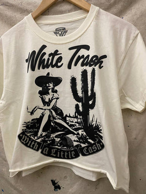 White Trash with a Little Cash Relaxed Crop Tee
